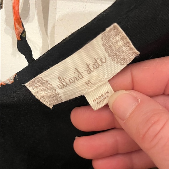 Altar'd State Black and Pink Floral Blouse - Picture 2 of 5